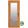 VENTANA DE ABRIR DE PVC 060X110 COLOR ROBLE VIDRIO DVH IZQ