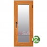 VENTANA DE ABRIR DE PVC 060X110 COLOR ROBLE VIDRIO DVH