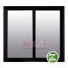 VENTANA DE PVC 100X100 COLOR NEGRO VIDRIO DVH