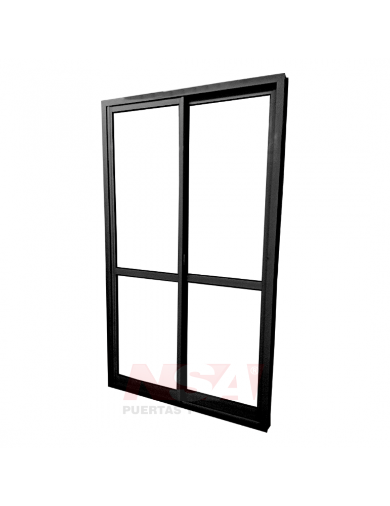 Ventana de aluminio negro de 1,20 x 2,00 con hojas corredizas