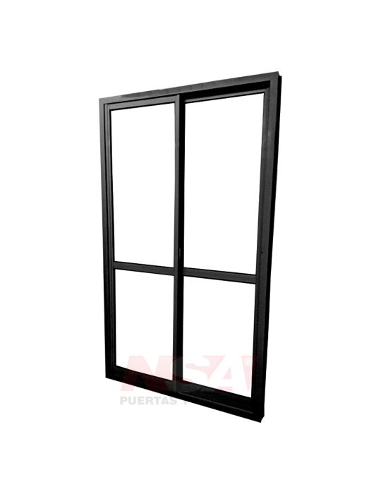 Ventana de aluminio negro de 1,20 x 2,00 con hojas corredizas