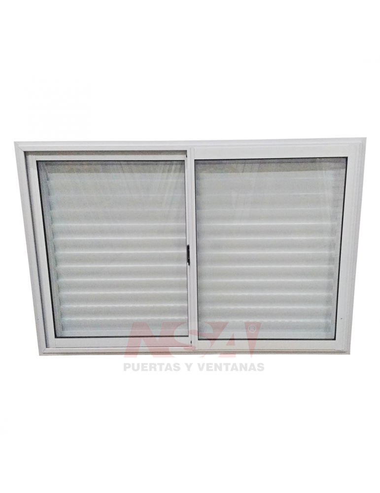 Ventana de aluminio con celosías de 1,50 x 1,00. Ventana de aluminio con celosías de 1,50 x 1,00.