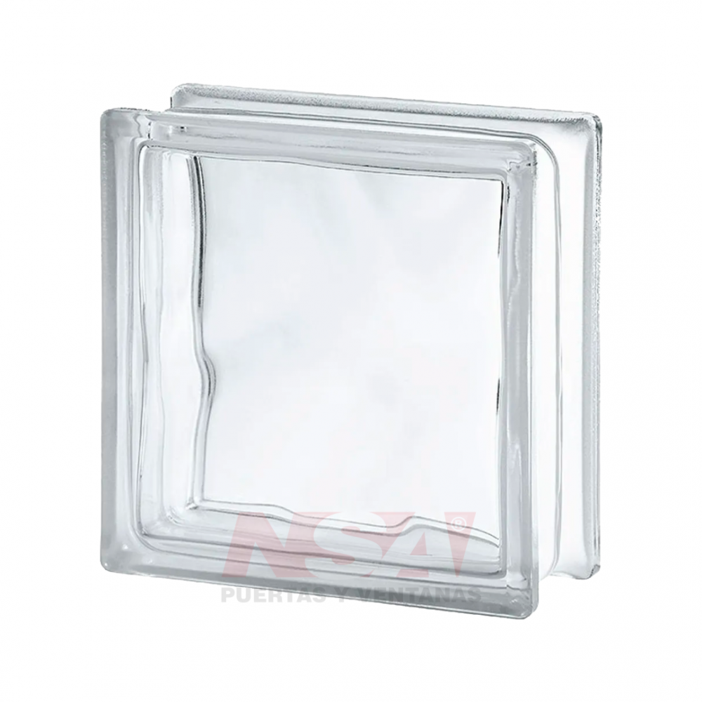 Ladrillos de vidrio trans. Mod. Nube. Medidas 19 x 19 x 8 cm. Ladrillos de vidrio trans. Mod. Nube. Medidas 19 x 19 x 8 cm.
