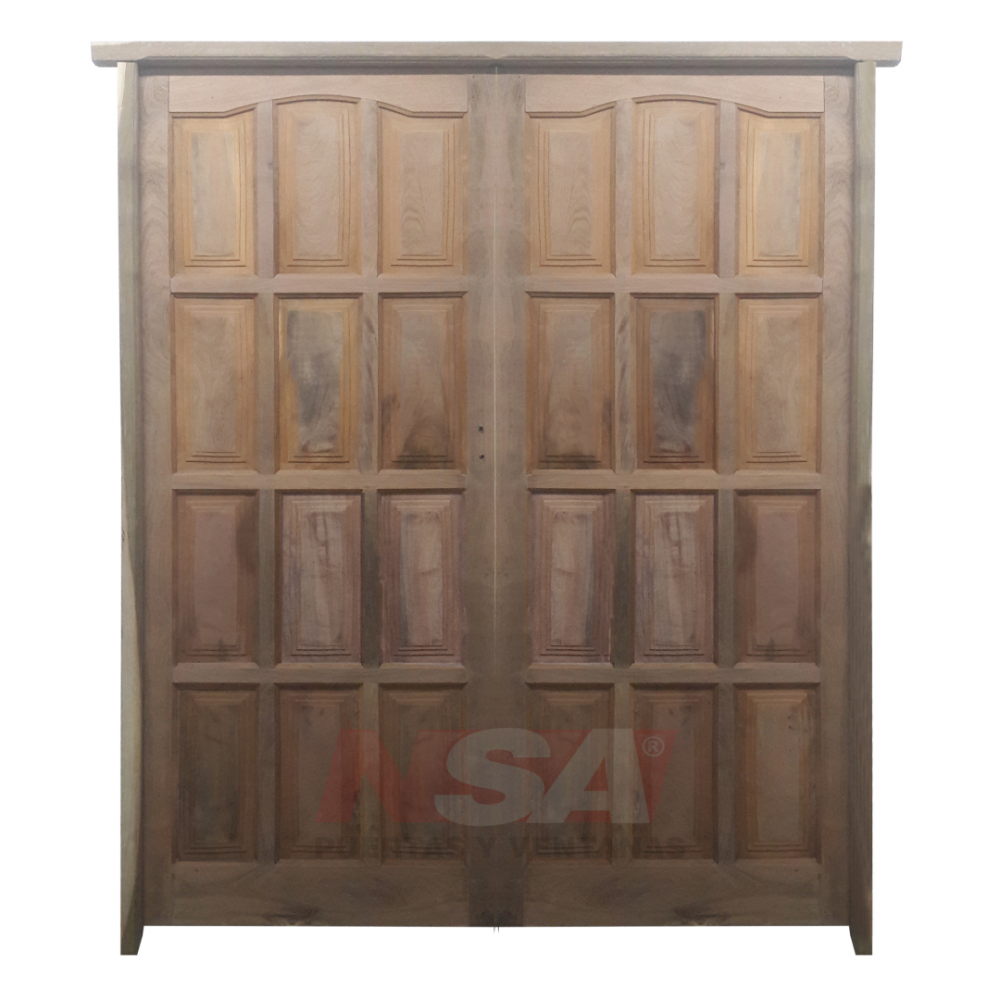 Puerta doble de algarrobo de 1,60 x 2,05 Mod. 005