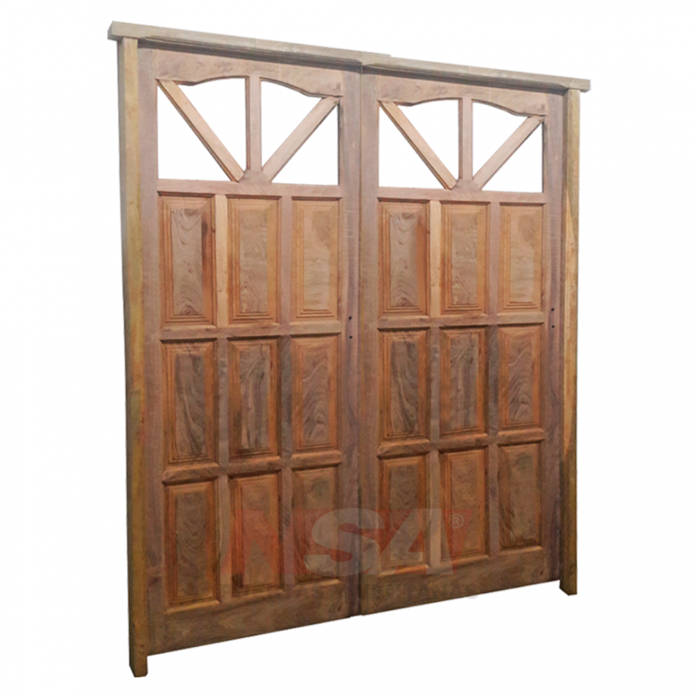 Puerta doble de algarrobo de 1,60 x 2,05 Mod. 015