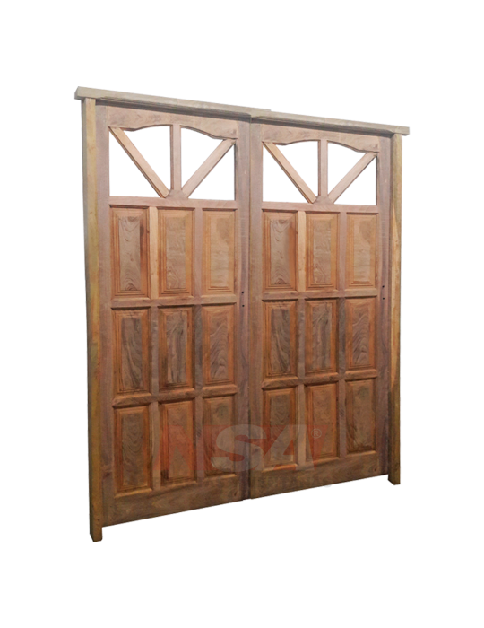 Puerta doble de algarrobo de 1,60 x 2,05 Mod. 015