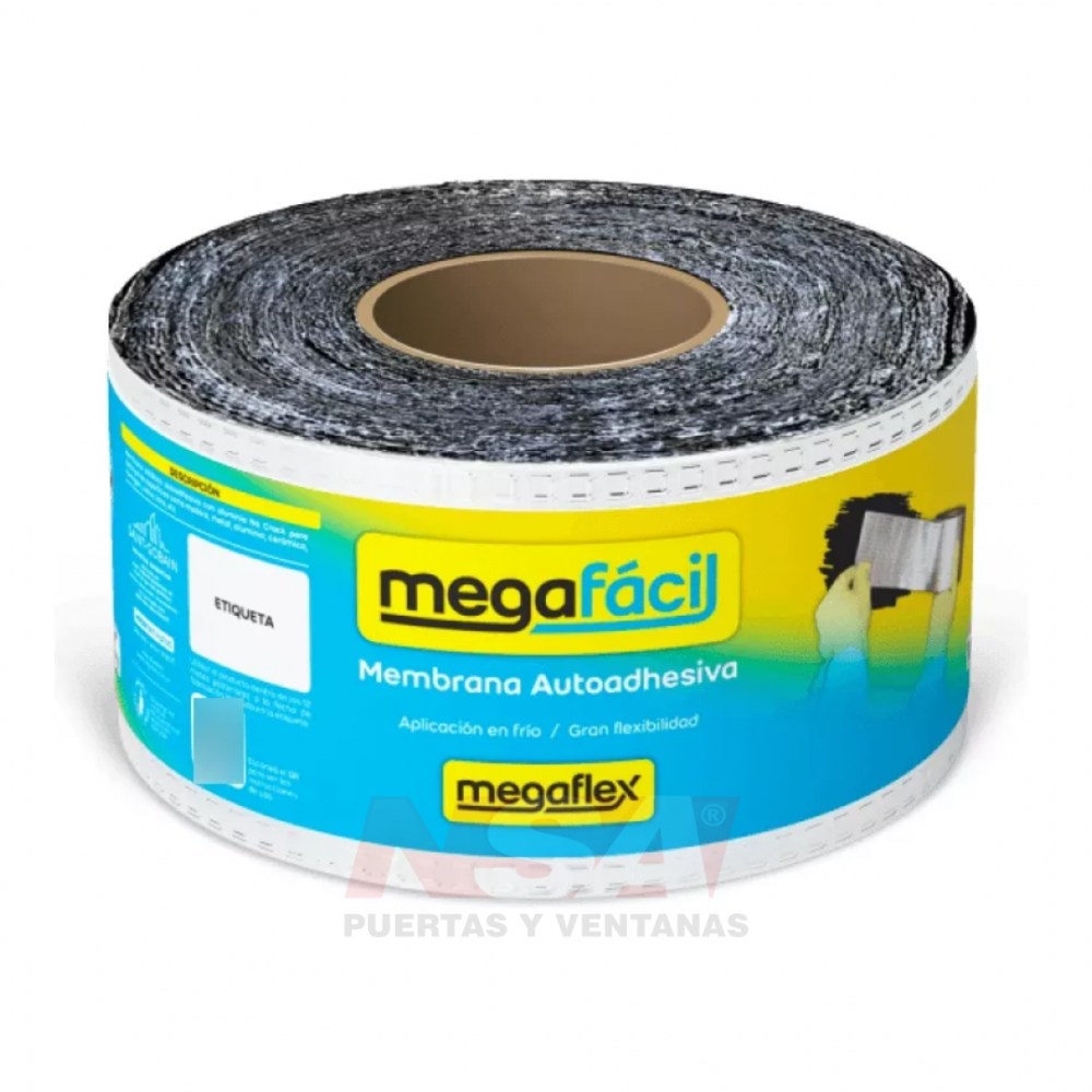 Membrana autoadhesiva Megafacil rollo de 15 cm x 10 mts Membrana autoadhesiva Megafacil rollo de 15 cm x 10 mts