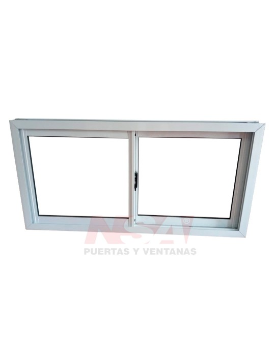 Ventana de aluminio tipo cocina de 1,20 x 0,60 con dos hojas corrediza