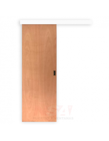 Puerta placa corrediza de cedro