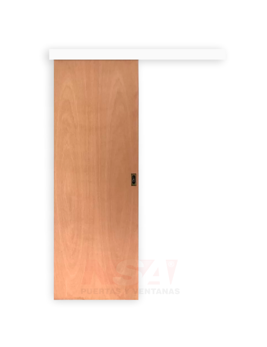 Puerta placa corrediza de cedro