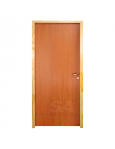 Puerta placa de interior Enchapada en Cedro.