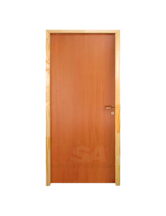 Puerta placa de interior Enchapada en Cedro.
