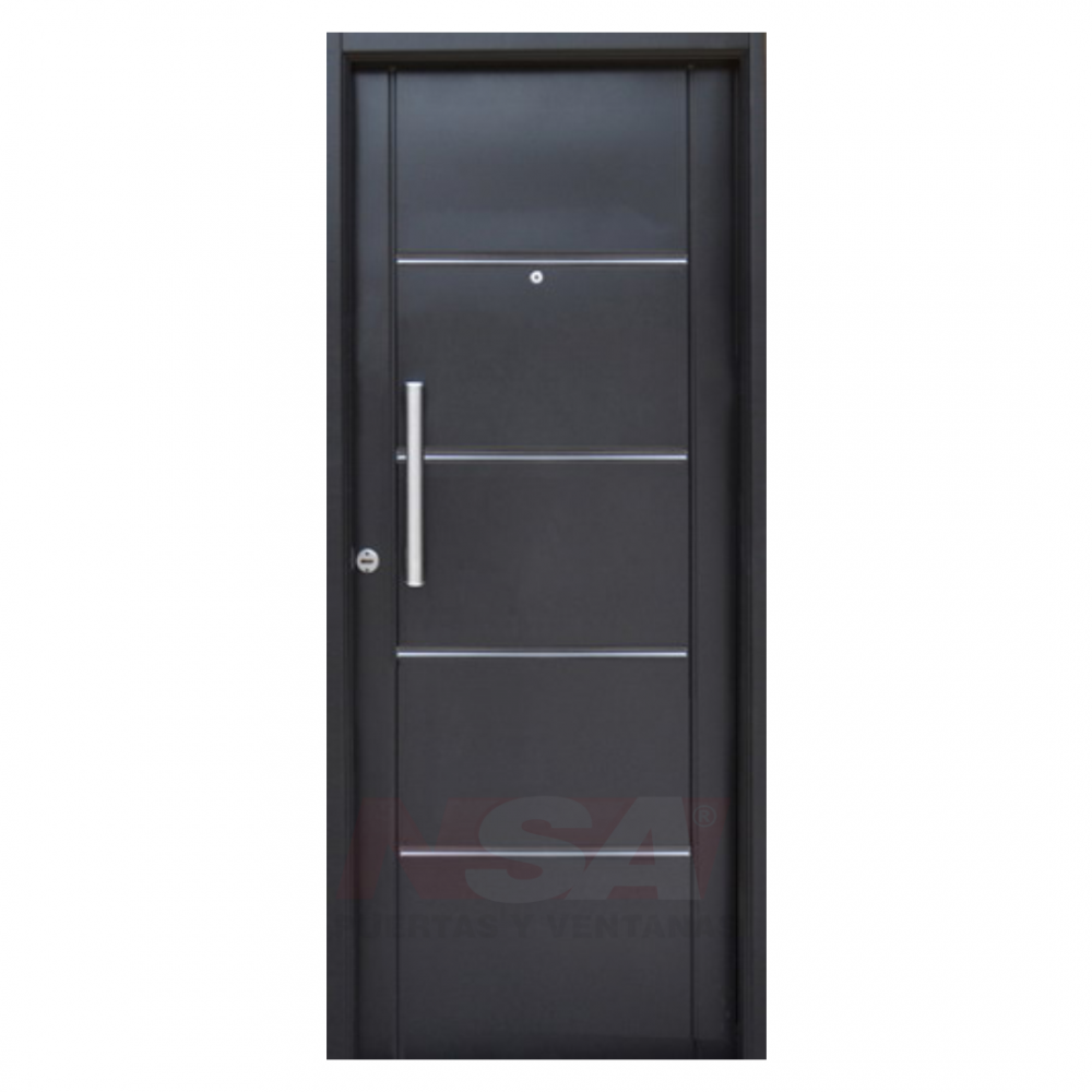 Puerta de chapa inyectada Mod. 254 Americana con barral recto y visor óptico. Puerta de chapa inyectada Mod. 254 Americana con barral recto y visor óptico.