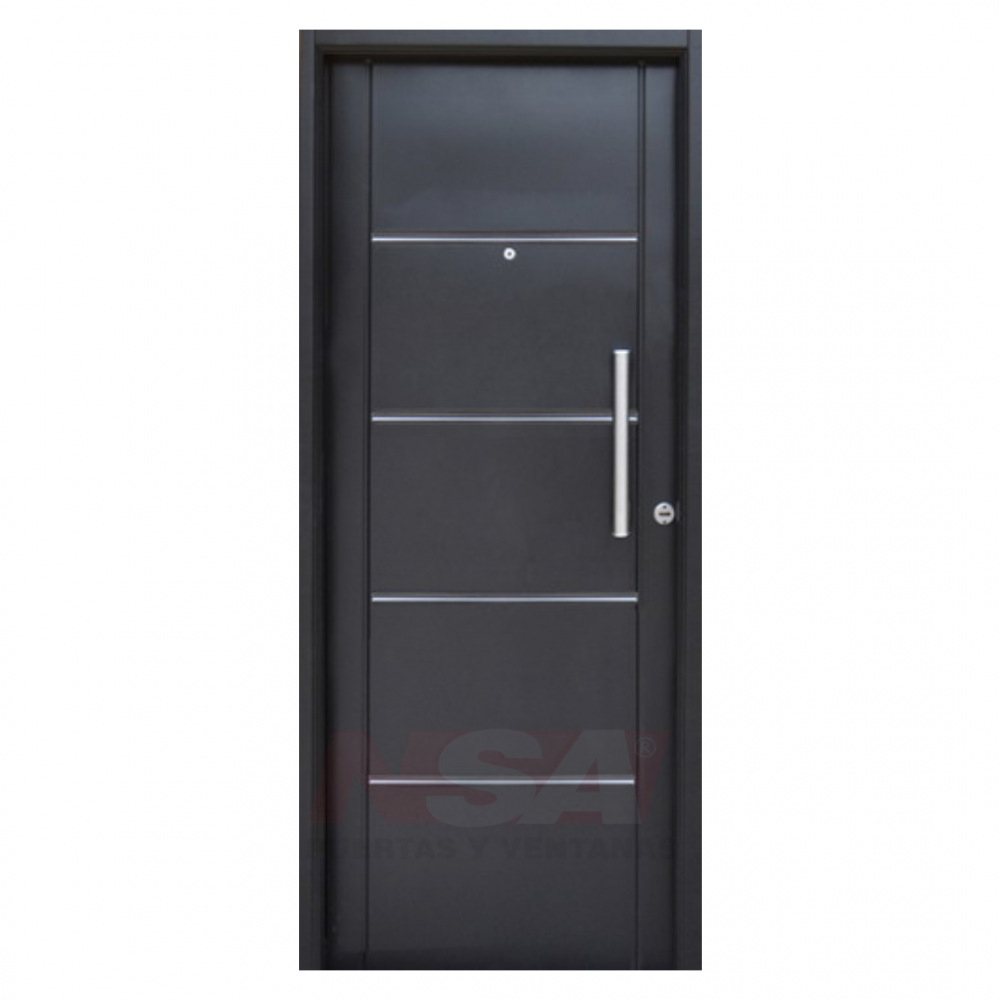 Puerta de chapa inyectada Mod. 254 Americana con barral recto y visor óptico. Puerta de chapa inyectada Mod. 254 Americana con barral recto y visor óptico.