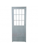 Puerta de exterior de chapa ligera Mod. 303 c/reja.