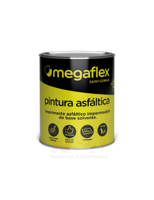 Pintura asfáltica Megaflex x 1 lts. Pintura asfáltica Megaflex x 1 lts.