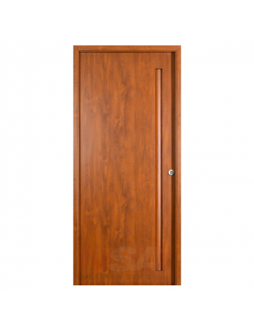 Puerta de chapa inyectada Linea Deluxe Wood modelo barral oculto