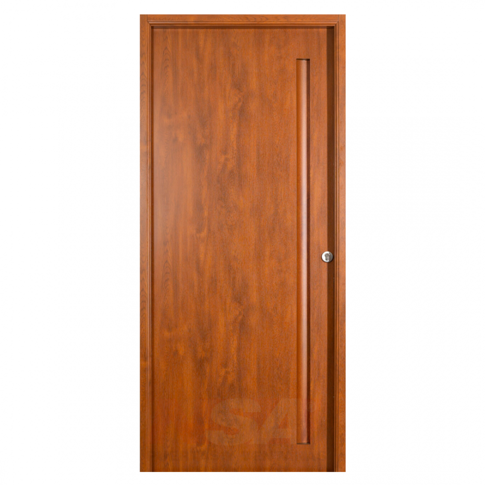 Puerta de chapa inyectada Linea Deluxe Wood modelo barral oculto