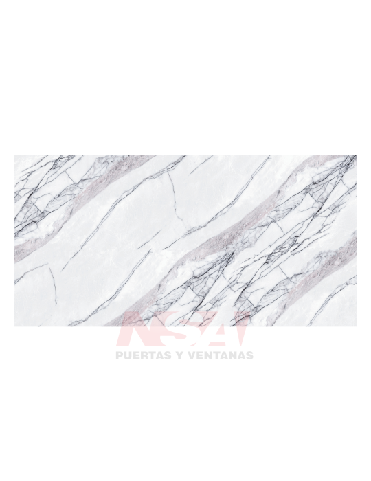 PLACA PVC LINEA BRILLANTE SIMIL MARMOL IVORY/STATUARIETTO 244X122