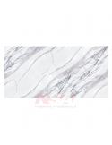 PLACA PVC LINEA BRILLANTE SIMIL MARMOL IVORY/STATUARIETTO 244X122