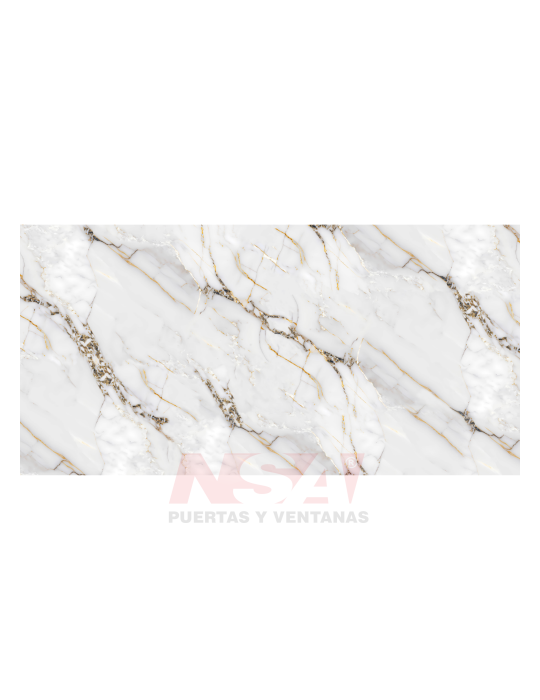 Placa de pvc Linea Brillante simil marmol Modelo Calacatta / Luxor de 2,44 x 1,22 mts.