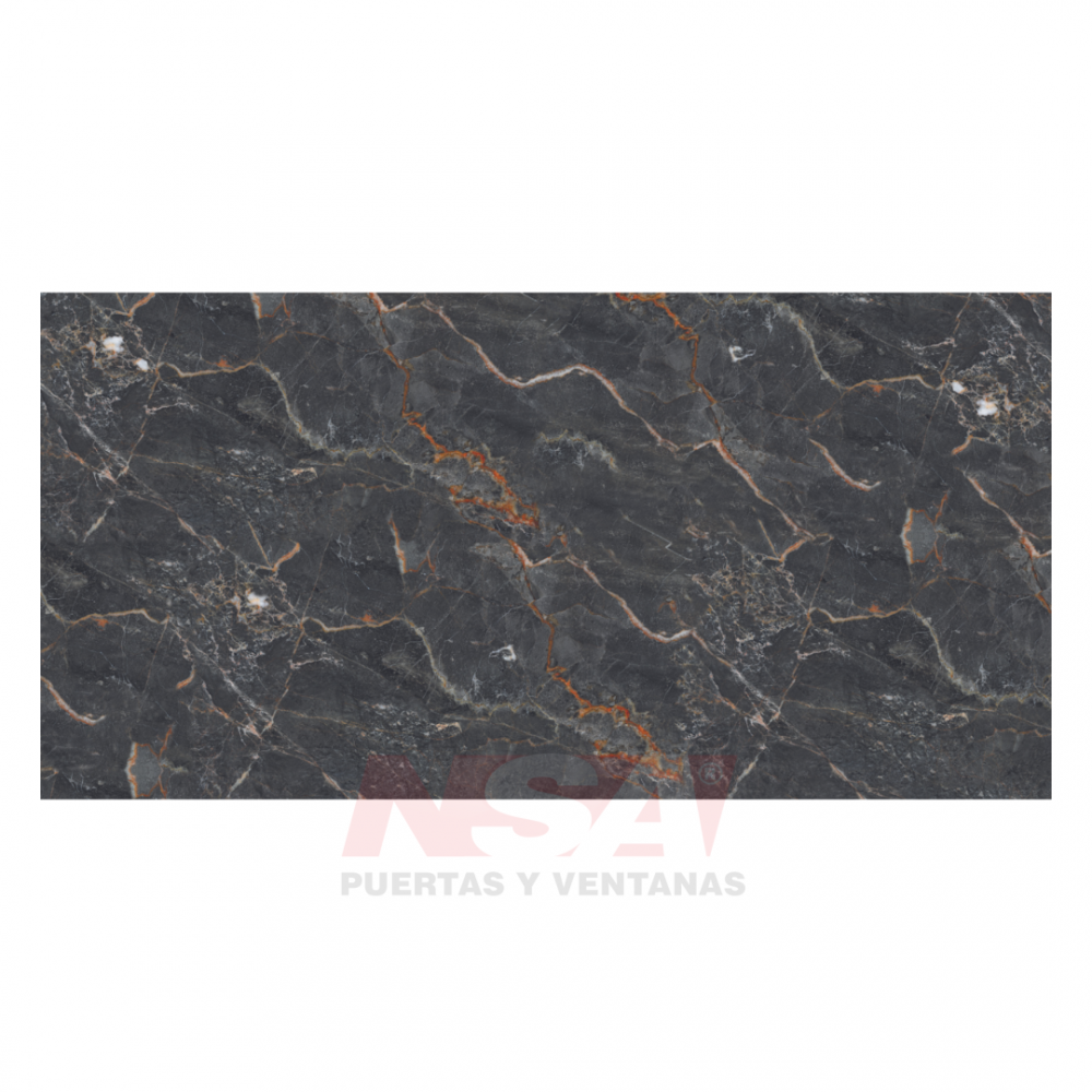 Placa de pvc Linea Brillante simil marmol Modelo Grey Brown/ Sequoia Brown de 2,44 x 1,22 mts.