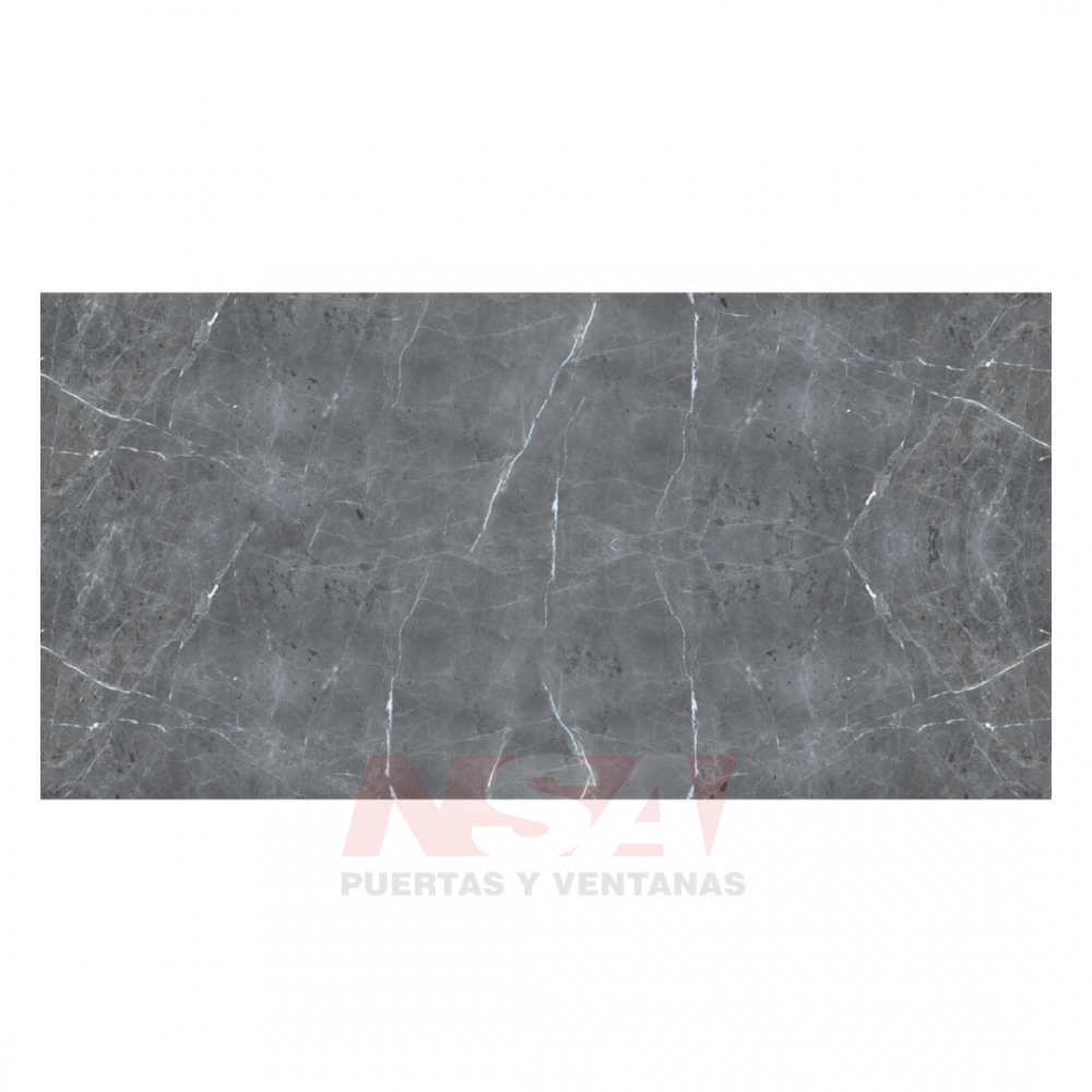 Placa de pvc Linea Brillante simil marmol Modelo Pietra / Grey de 2,44 x 1,22 mts.