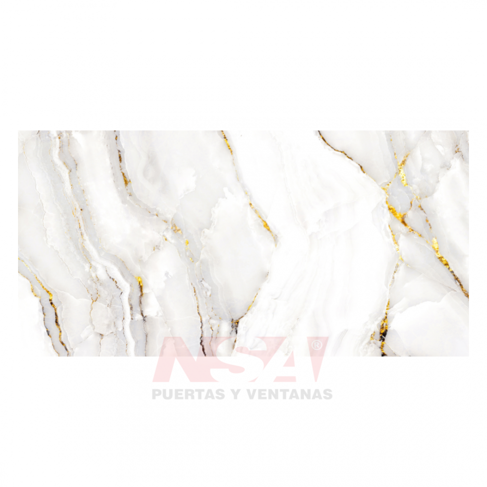 Placa de pvc Linea Brillante simil marmol Modelo Calacatta Oro / Goldmine