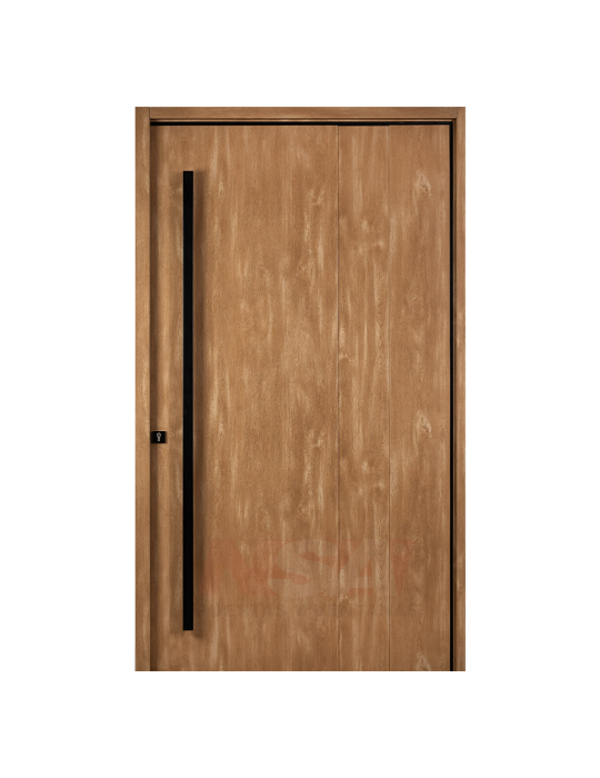Puerta de exterior Linea Tekna de Oblak Mod. 1327 Pivotante color Roble Natural.