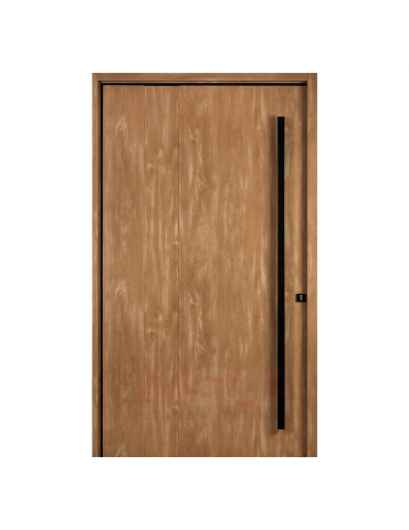 Puerta de exterior Linea Tekna de Oblak Mod. 1327 Pivotante color Roble Natural.