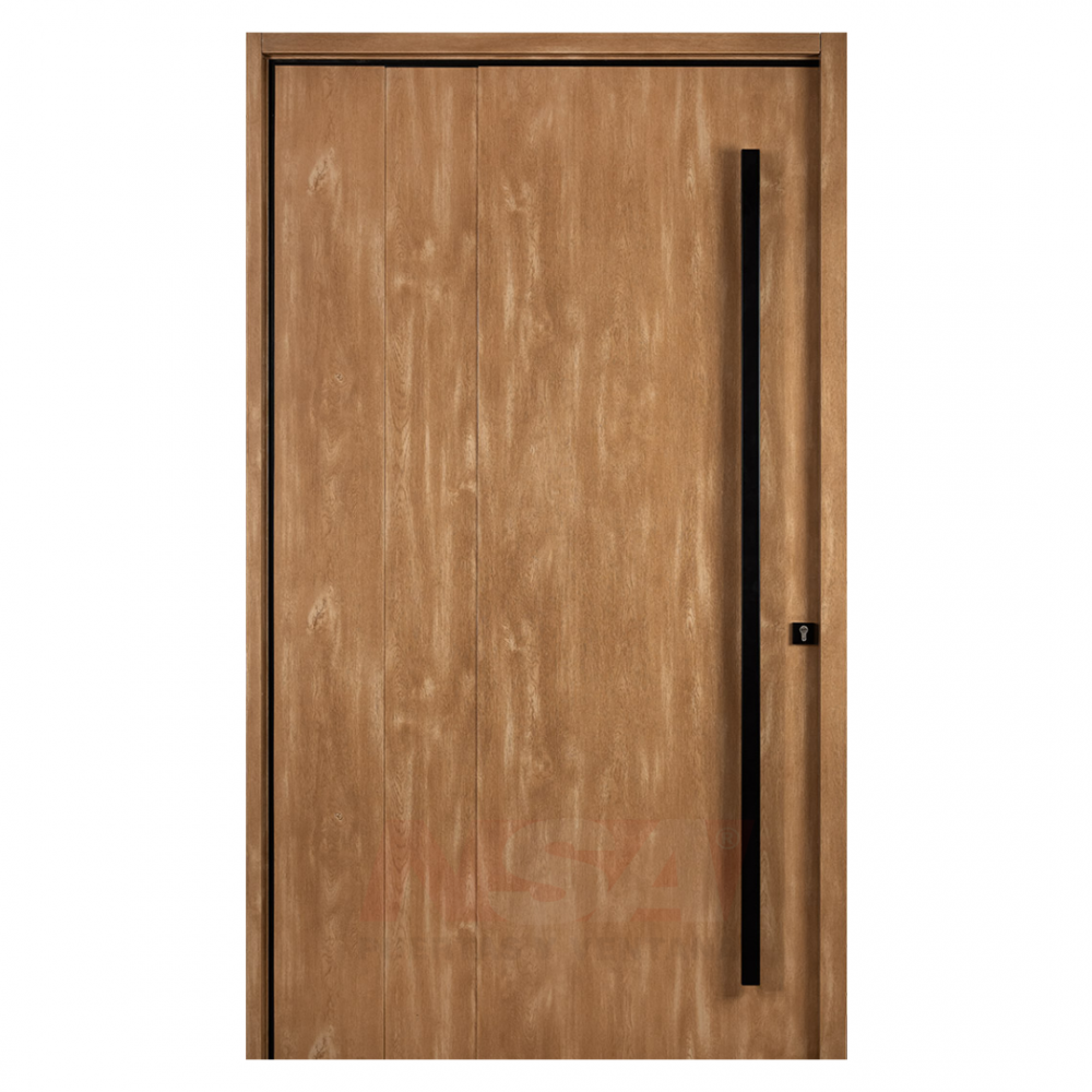 Puerta de exterior Linea Tekna de Oblak Mod. 1327 Pivotante color Roble Natural.