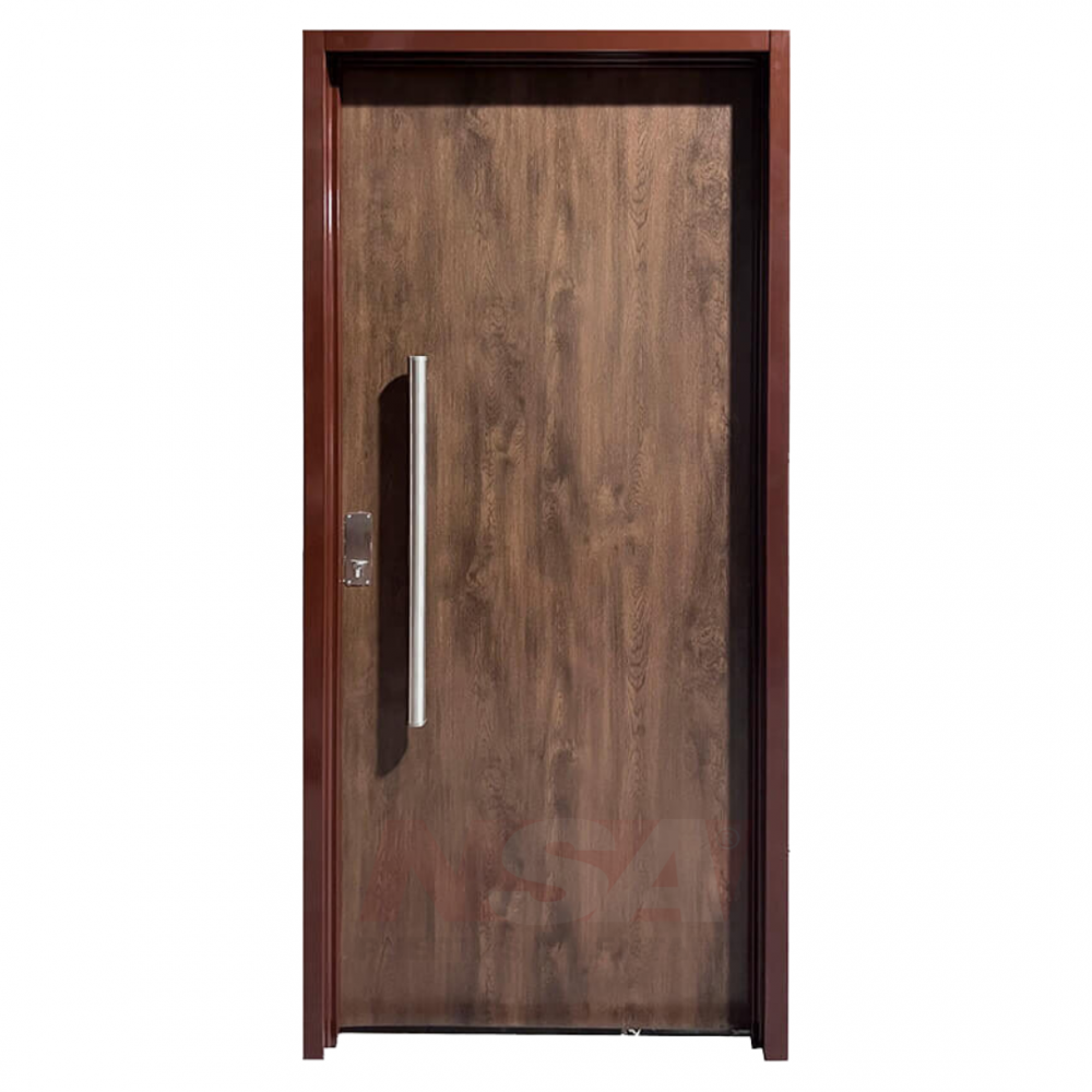 Puerta de chapa inyectada Linea Exlusive Mod. 883 color Caoba.