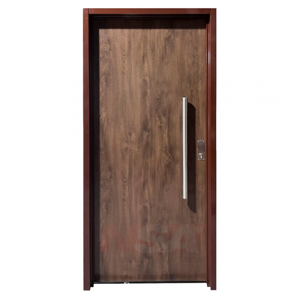 Puerta de chapa inyectada Linea Exlusive Mod. 883 color Caoba.