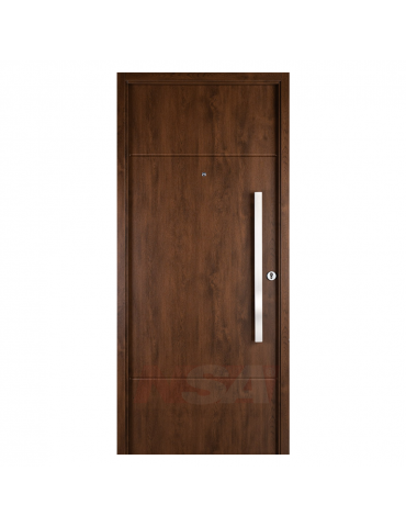 Puerta de chapa inyectada Linea Innova Mod. 1940 simil madera cedro con barral