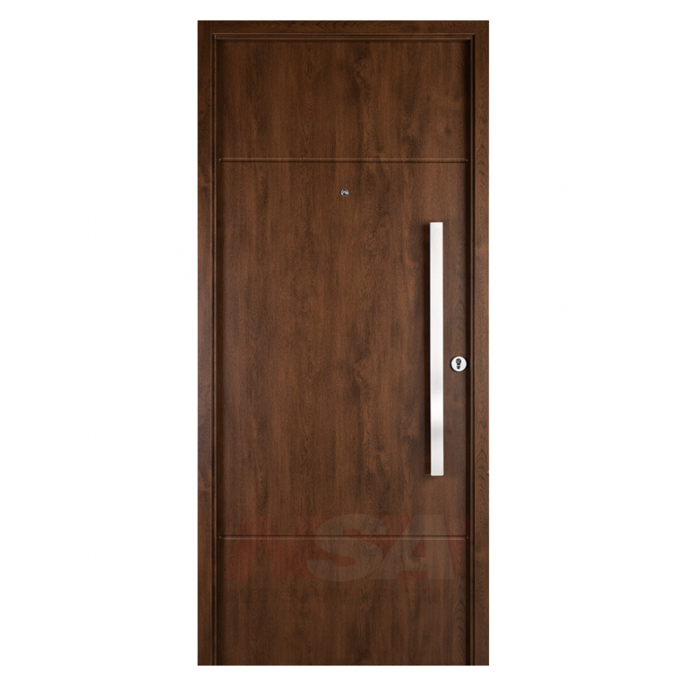 Puerta de chapa inyectada Linea Innova Mod. 1940 simil madera cedro con barral Puerta de chapa inyectada Linea Innova Mod. 1940 simil madera cedro con barral
