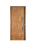 Puerta de chapa inyectada Linea Innova Mod. 1942 simil madera roble natural con barral