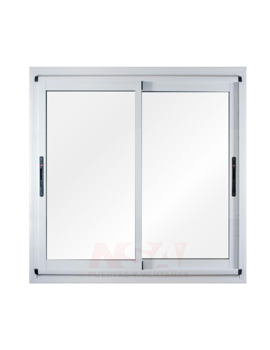 Ventana de aluminio de Linea Modena hojas corredizas vidrio entero con tope mosquitero Ventana de aluminio de Linea Modena hojas corredizas vidrio entero con tope mosquitero
