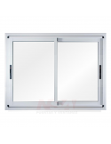 Ventana de aluminio de Linea Modena hojas corredizas vidrio entero con tope mosquitero