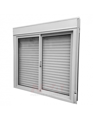 Ventana de PVC Linea Fra con persiana integrada en cajón compacto