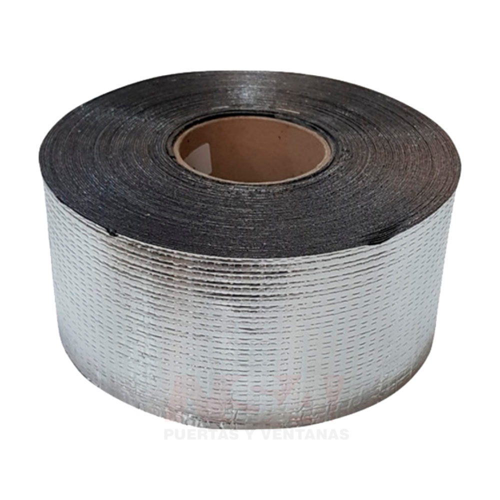 Membrana autoadhesiva con aluminio. Rollo de 10cm x 10mts Membrana autoadhesiva con aluminio. Rollo de 10cm x 10mts