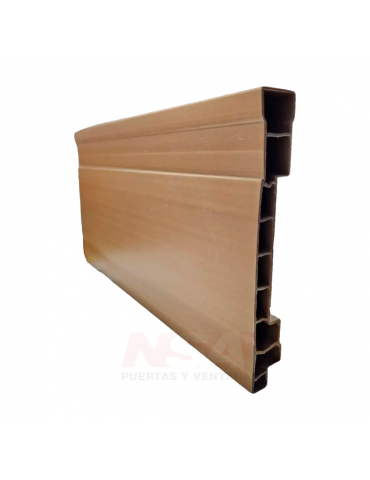 Zocalo de PVC para piso color con pasacable color Marrón. Medidas 10 cm X 2,40 mts.