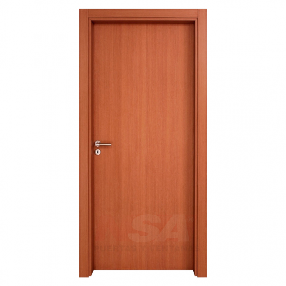 Puerta placa Mod. Cedro de 0,80 x 2,00 color cedro.