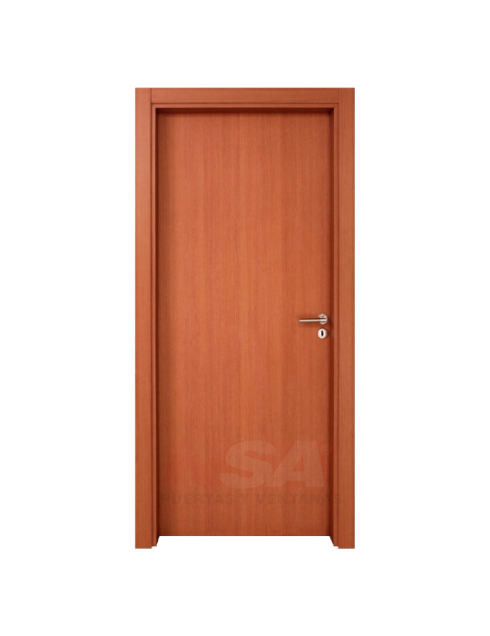 Puerta placa Mod. Cedro de 0,80 x 2,00 color cedro.