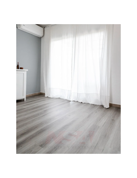 Piso vinilico spc Color Gris.