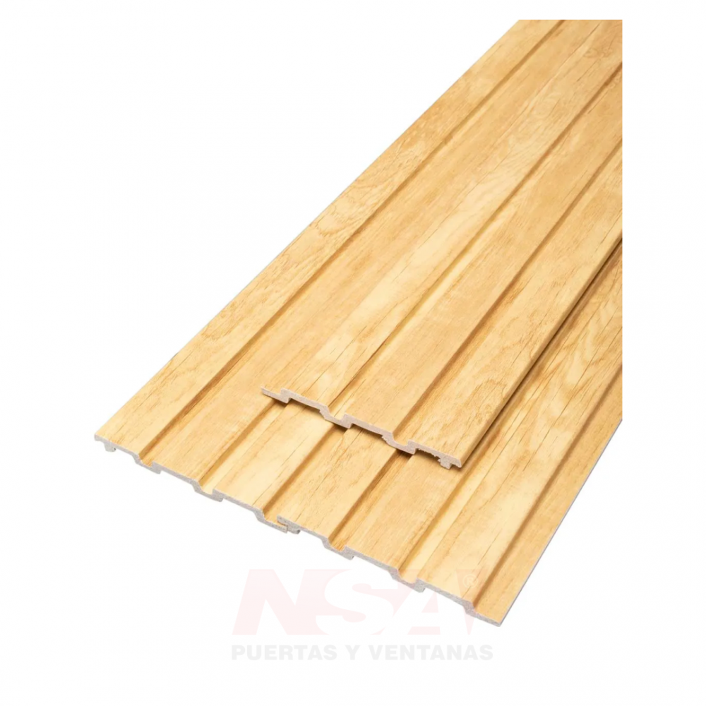 Revestimiento wall panel interior eps. Color pino.