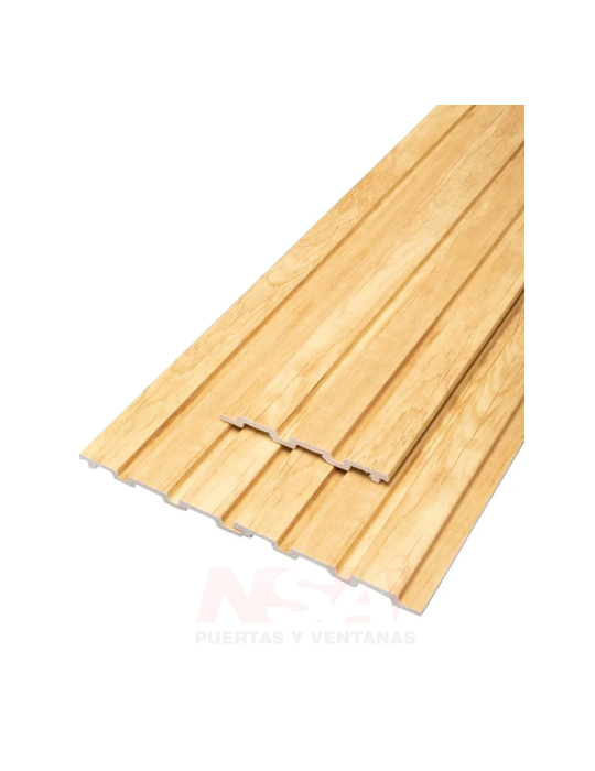 Revestimiento wall panel interior eps. Color pino.