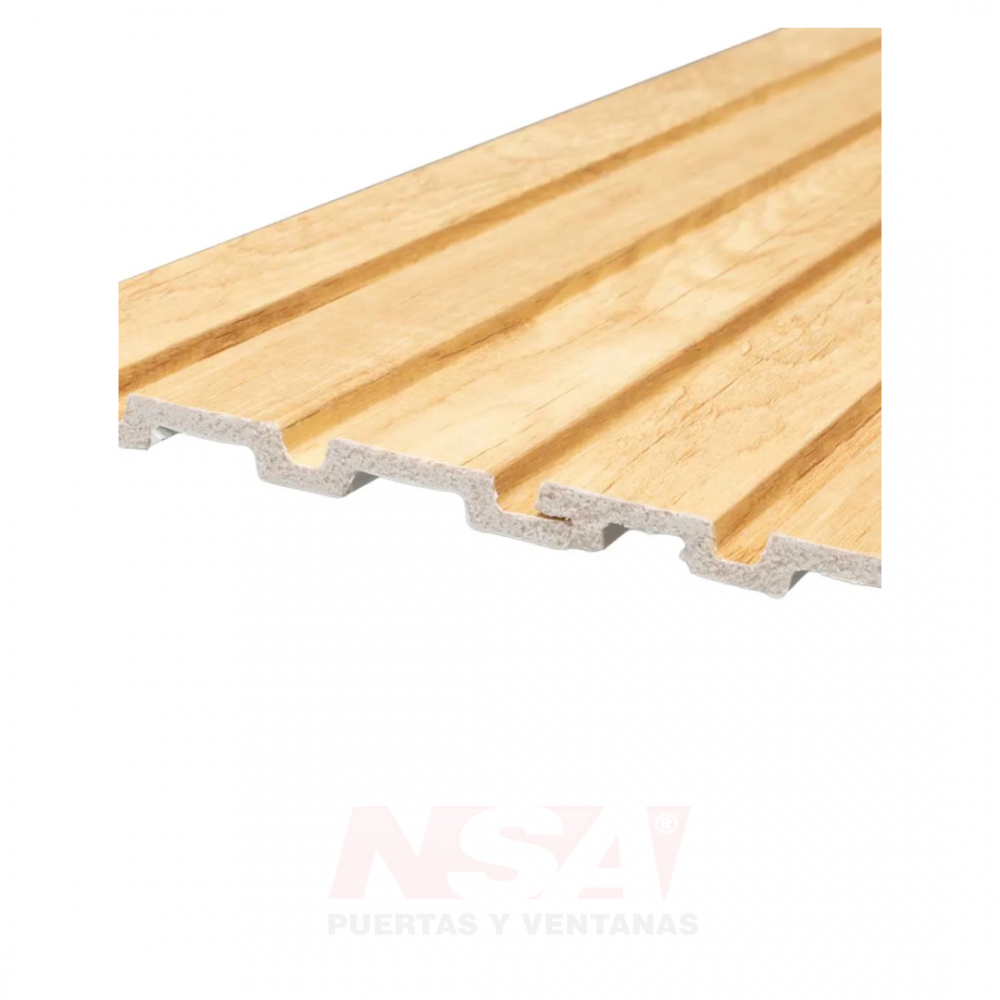 Revestimiento wall panel interior eps. Color pino.