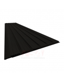 Revestimiento wall panel interior de pvc ripiado relieve color Negro.