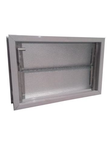 Aireador de aluminio de 0,40 x 0,26 con reja y mosquitero.