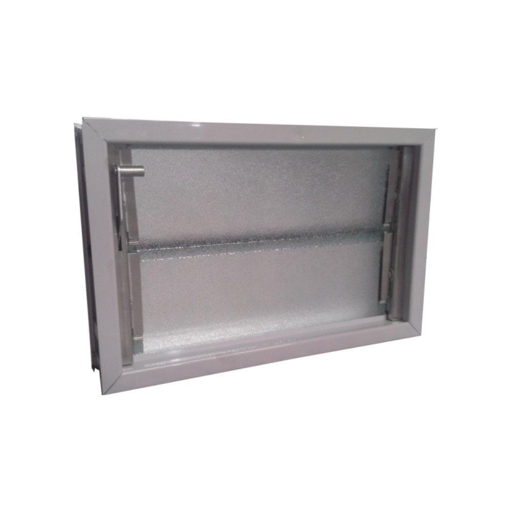 Aireador de aluminio de 0,40 x 0,26 con reja y mosquitero.